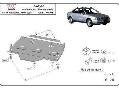 Ocelový kryt převodovky automat Audi A4 B5 (1995-2000) 2