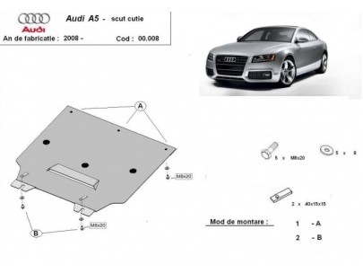 Ocelový kryt převodovky Audi A5 (2008-2016) 2