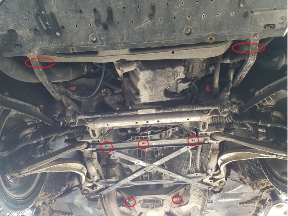 Ocelový kryt motoru Audi A5, benzin (2008-2016)Audi A5