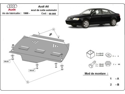 Ocelový kryt převodovky automat Audi A6 (1997-2004) 2