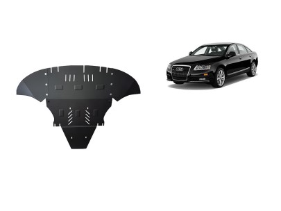 Ocelový kryt motoru Audi A6 s bočními klapkami (2004-2011)