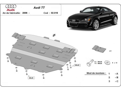 Ocelový kryt motoru Audi TT (2006-2014) 2