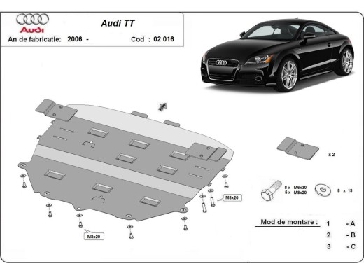 Ocelový kryt motoru Audi TT (2006-2014)Audi TT