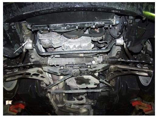 Ocelový kryt motoru BMW Seria 3 E46 - benzin (1998-2005)BMW Seria 3