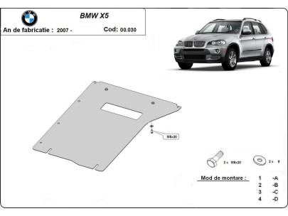 Ocelový kryt převodovky BMW X5 (2007-2013) 2