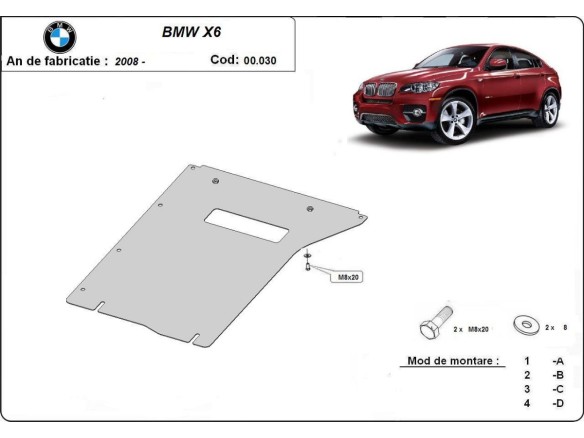 Ocelový kryt převodovky BMW X6 (2007-2014)BMW X6