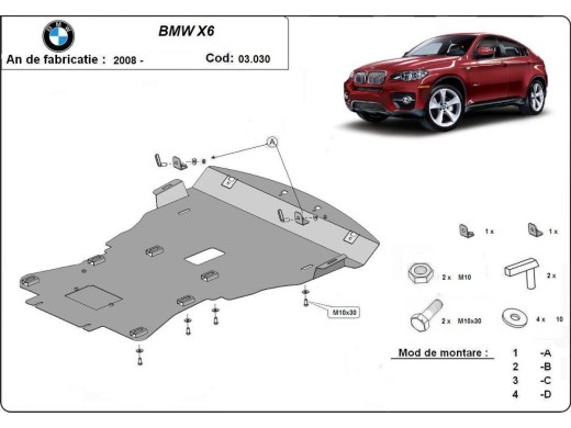 Ocelový kryt motoru BMW X6 (2007-2014)BMW X6