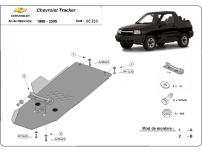 Ocelový kryt převodovky Chevrolet Tracker (1999-2005) 2