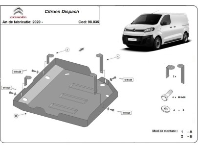 Ocelový kryt AdBlue Citroen Dispatch (2020-2026) 2