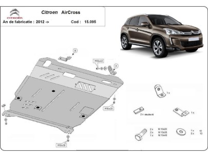 Ocelový kryt motoru Citroen Aircross (2012-2017) 2