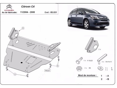 Ocelový kryt motoru Citroen C3 (2019-2025)Citroen C3 2