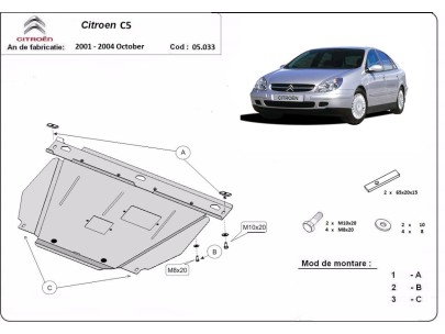Ocelový kryt motoru Citroen C3 (2019-2025)Citroen C3 2