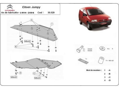 Ocelový kryt motoru Citroen Jumpy (1994-2006) 2