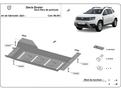 Ocelový kryt DPF Dacia Duster (2021-2024) 2