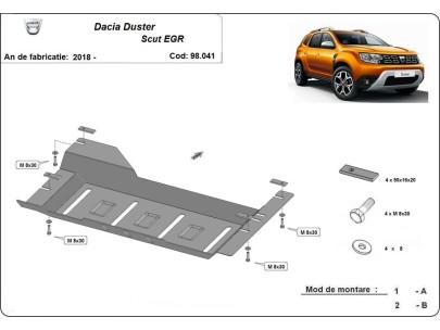 Ocelový kryt systému Start-Stop EGR Dacia Duster (2018-2020) 2