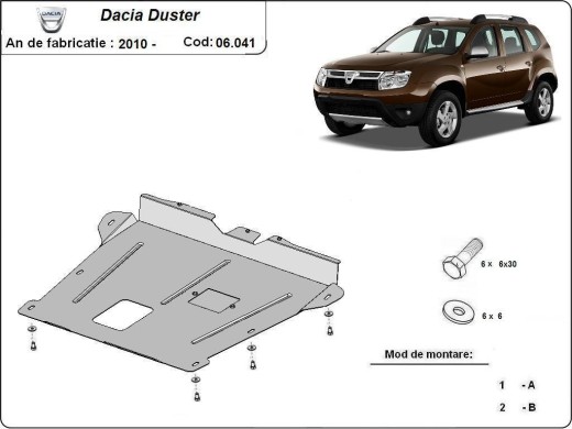 Ocelový kryt motoru Dacia Duster (2010-2017)Dacia Duster