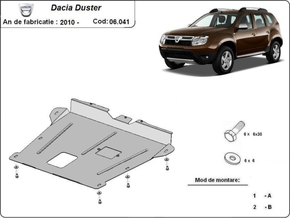 Ocelový kryt motoru Dacia Duster (2010-2017)Dacia Duster