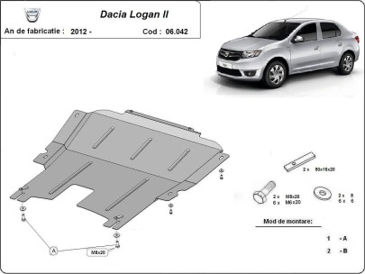 Ocelový kryt motoru Dacia Logan 2 (2012-2020) 2