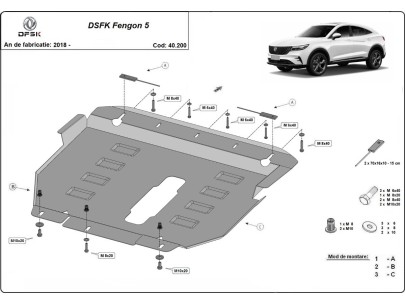 Ocelový kryt motoru Dfsk Fengon 5 (2018-2026)