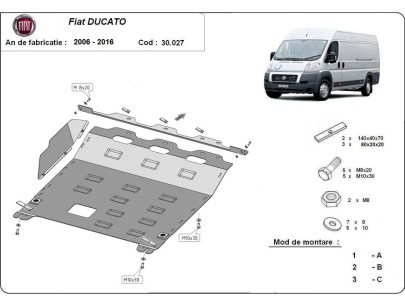 Ocelový kryt motoru Fiat Ducato (2006-2016) 2