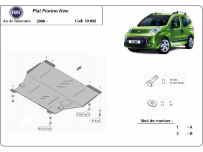 Ocelový kryt motoru Fiat Fiorino (2007-2021) 2