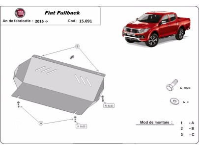 Ocelový kryt chladiče Fiat Fullback (2016-2019) 2
