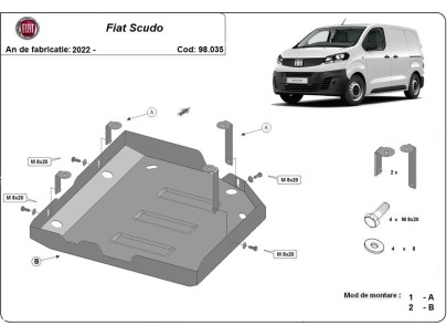 Ocelový kryt AdBlue Fiat Scudo (2022-2026) 2