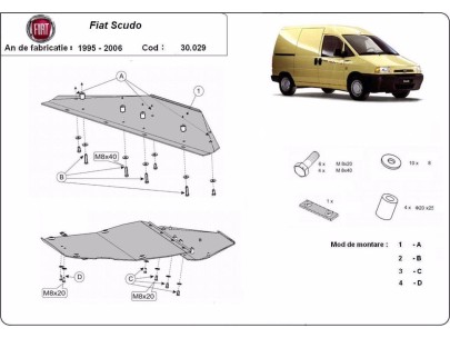 Ocelový kryt motoru Fiat Scudo (1995-2006) 2
