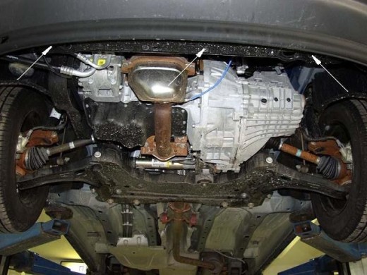 Ocelový kryt motoru Ford Transit Connect (2002-2012)Ford Transit Connect