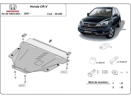 Ocelový kryt motoru Honda CR-V (2007-2012)Honda CR-V