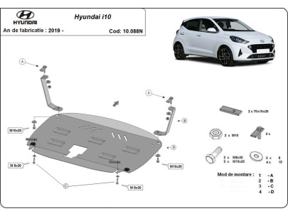 Ocelový kryt motoru Hyundai i10 (2019-2025)