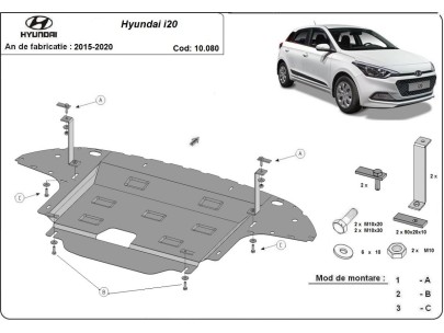Ocelový kryt motoru Hyundai i20 (2015-2020) 2