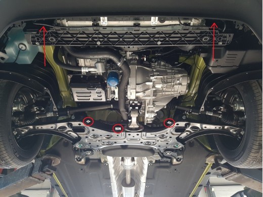 Ocelový kryt motoru Hyundai Kona (2017-2023)Hyundai Kona