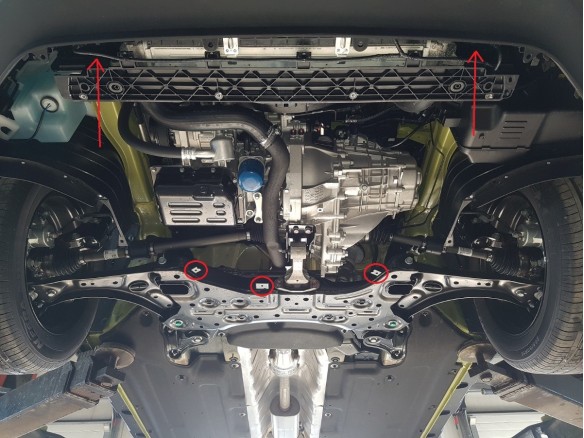 Ocelový kryt motoru Hyundai Kona (2017-2023)Hyundai Kona