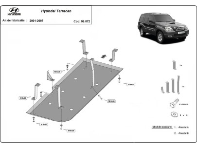 Ocelový kryt palivové nádrže Hyundai Terracan (2001-2007)