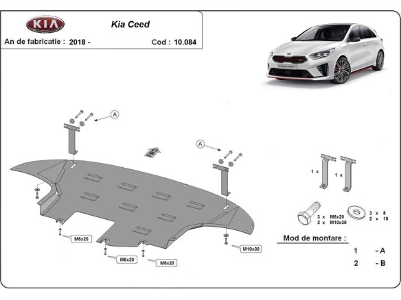 Ocelový kryt motoru Kia Ceed (2018-2025)Kia C eed