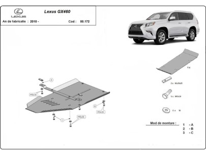 Ocelový kryt převodovky Lexus GX460 (2010-2025) 2