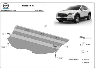 Ocelový kryt motoru Mazda CX-30 (2019-2025) 2