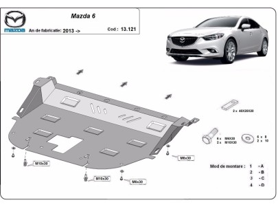 Ocelový kryt motoru Mazda 6 (2013-2026) 2
