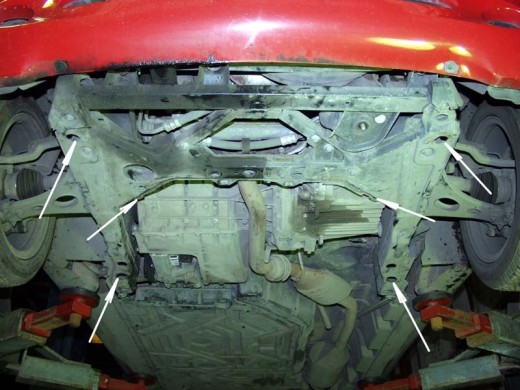 Ocelový kryt motoru Mercedes A-Classe W168 (1997-2004)Mercedes A-Classe