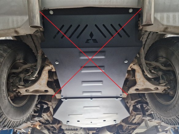 Ocelový kryt převodovky Mitsubishi Pajero 3 (V60, V70) Vers. 2.0 (1999-2007)Mitsubishi Shogun