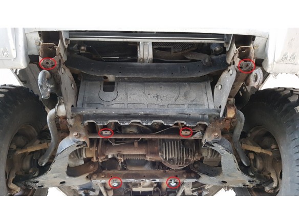 Ocelový kryt motoru Mitsubishi Pajero 3 (V60, V70) (1999-2007)Mitsubishi Shogun