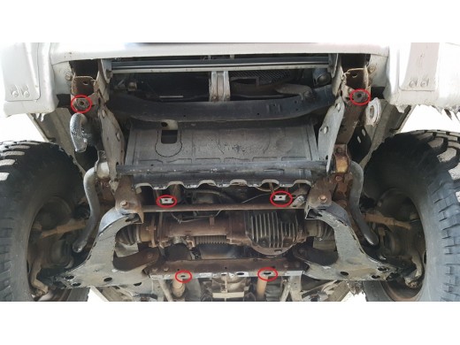 Ocelový kryt motoru Mitsubishi Pajero 3 (V60, V70) (1999-2007)Mitsubishi Shogun