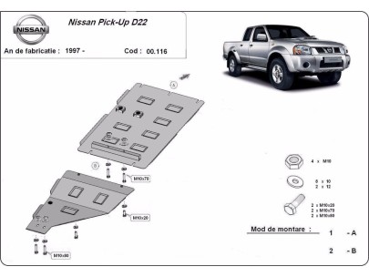 Ocelový kryt převodovky Nissan Pick Up (1997-2017)