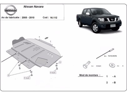 Ocelový kryt motoru Nissan Navara D22 (1997-2004)Nissan Navara 2