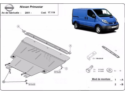 Ocelový kryt motoru Nissan Navara D22 (1997-2004)Nissan Navara 2