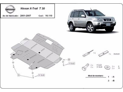 Ocelový kryt motoru Nissan X-Trail T30 (2001-2007) 2