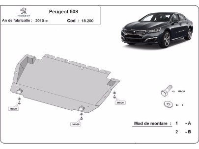 Ocelový kryt motoru Peugeot 508 (2010-2018) 2
