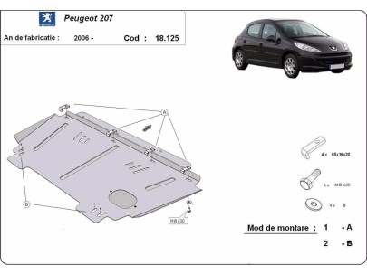 Ocelový kryt motoru Peugeot 207 (2006-2014) 2