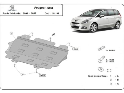 Ocelový kryt motoru Peugeot 4007 (2007-2012)Peugeot 4007 2